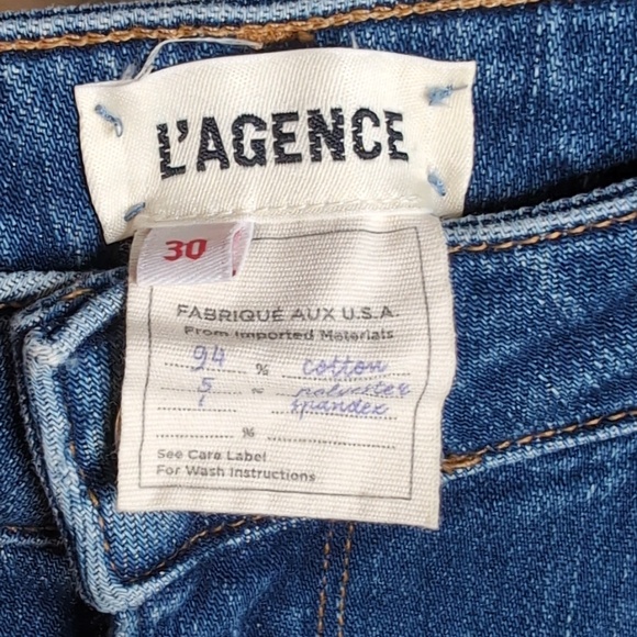 L'AGENCE Bell High Rise Flare Jeans Authentique Size 30 - Picture 6 of 7